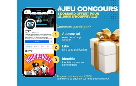  [JEU CONCOURS FACEBOOK] Gagne ton dossard pour le 10 km d’Houppeville ! 